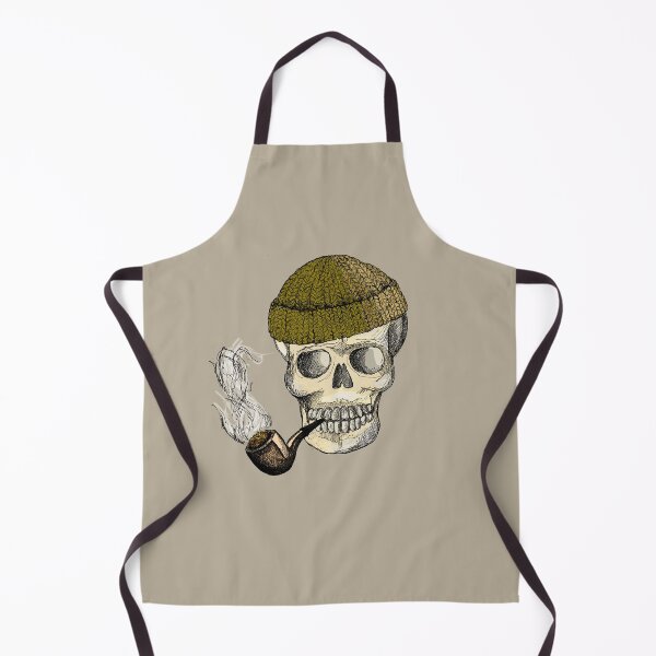 Item preview, fisherman skull olive designed and sold by Salt & Keep.