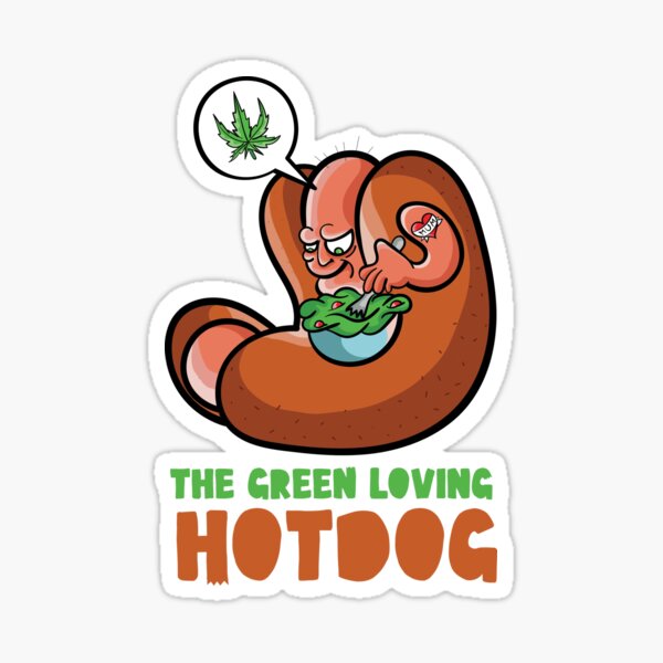 The green loving Hot Dog Sticker