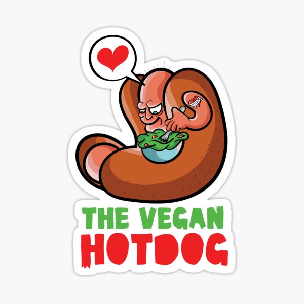 The Vegan Hot Dog Sticker