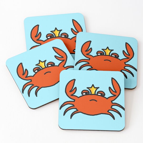 Item preview, King crab kawaii chibi crab cutie designed and sold by NerdyChibi.