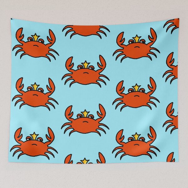 Item preview, King crab kawaii chibi crab cutie designed and sold by NerdyChibi.