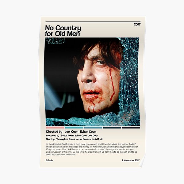 No Country for Old Men (2007) minimalist movie Poster