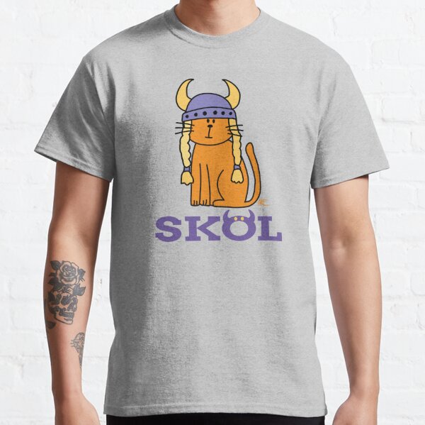 Skol Vikings Nordic Scandinavian Helmet T Shirt Men Cotton 6xl Skol Vikings  Skol Viking Nordic Helmet Vikings Viking Beard Skol - AliExpress