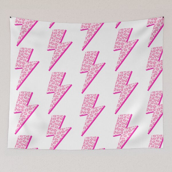Item preview, pink cheetah print lightning bolt designed and sold by kgmcg.