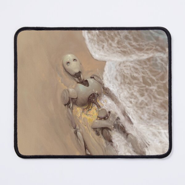 Item preview, "Transitons," Painting of a robot on a beach designed and sold by Burton Gray.