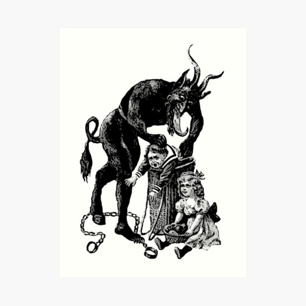 "Mr Krampus" Art Print for Sale by oldtroublesome | Redbubble