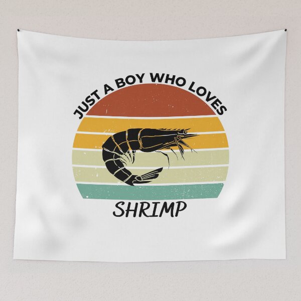 Item preview, Just a boy who loves shrimp designed and sold by chomperdesigns.