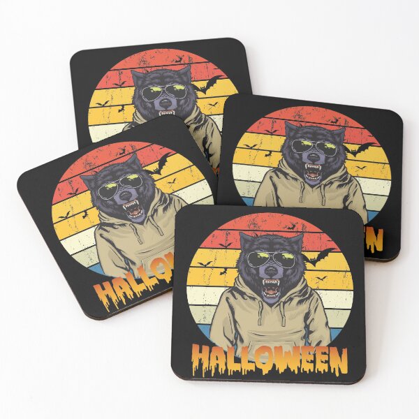 Item preview, Scary Monster Bats Halloween Fall Retro Sunset designed and sold by IzzyTheWizz.