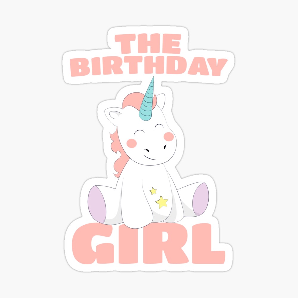 Carte De Vœux La Fille D Anniversaire Licorne Magique Joyeux Anniversaire Par Pozuretees Redbubble