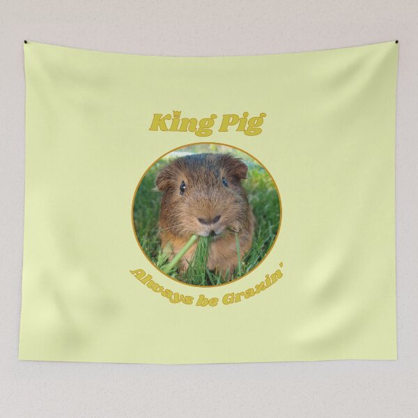 Item preview, Guinea Pig "King Pig Always Be Grazin" Design designed and sold by PerfectlyPigs.