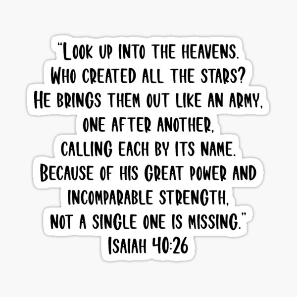 Item preview, Isaiah 40:26 designed and sold by beckahbrooks.