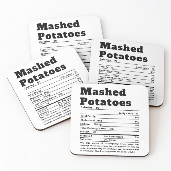 Item preview, Mashed Potatoes Nutritional Facts Funny Thanksgiving Food designed and sold by MoMasry.