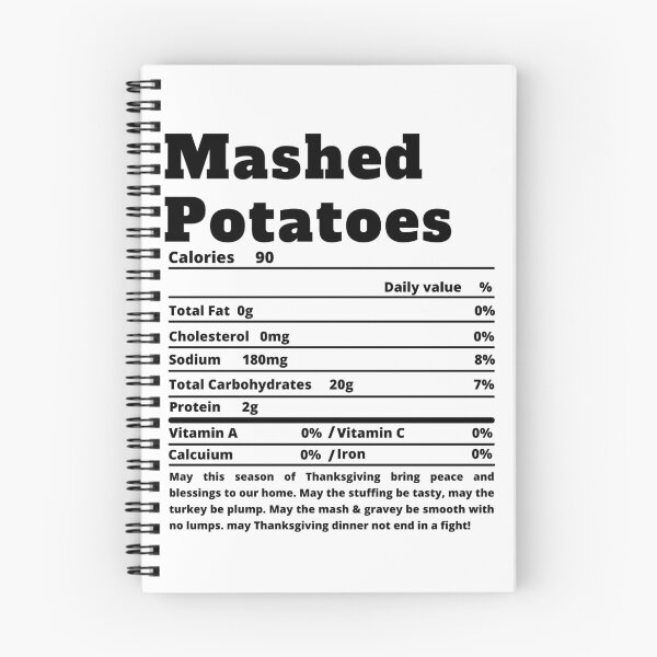 Item preview, Mashed Potatoes Nutritional Facts Funny Thanksgiving Food designed and sold by MoMasry.