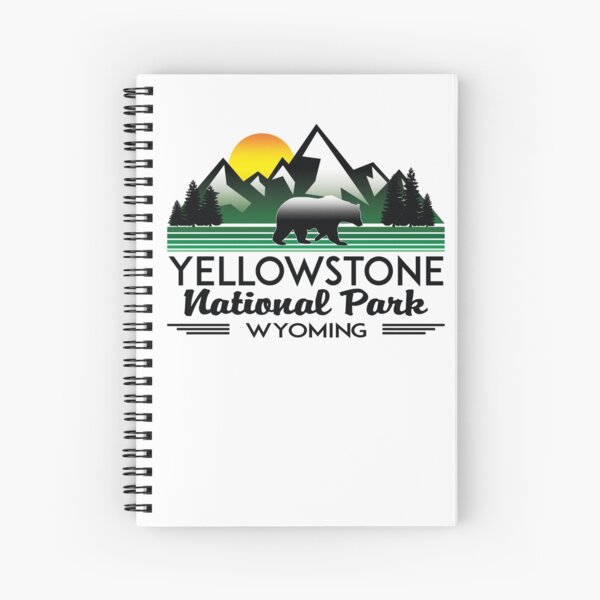 YELLOWSTONE NATIONAL PARK WYOMING MOUNTAINS EXPLORE HIKING CAMPING HIKE CAMP 3 Spiral Notebook