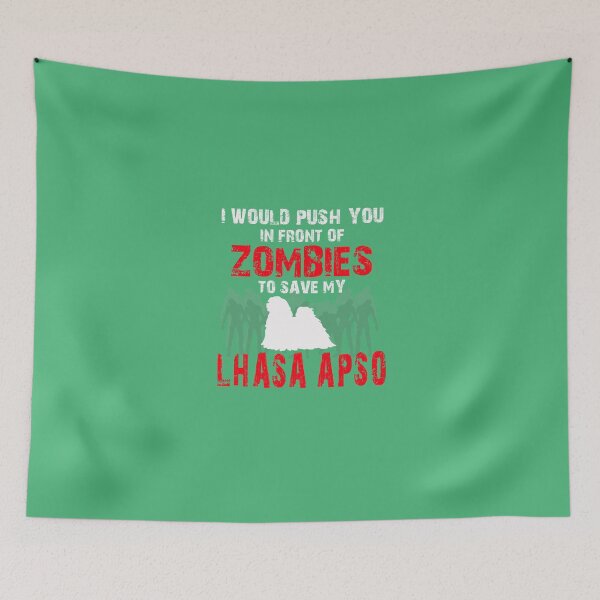 Item preview, Front Of Zombies Lhasa Apso designed and sold by AlwaysAwesome.
