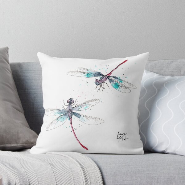 Dragonflies Throw Pillow