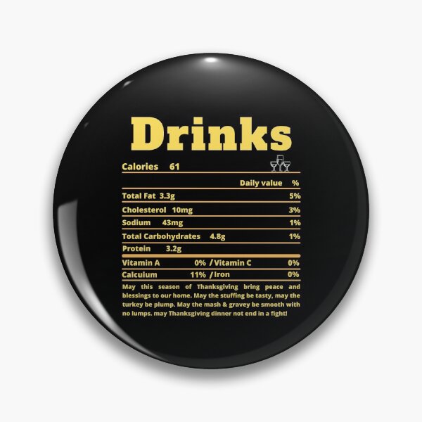 Item preview, Drinks Nutritional Facts Funny Thanksgiving Food Christmas designed and sold by MoMasry.
