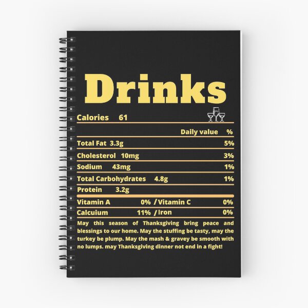 Item preview, Drinks Nutritional Facts Funny Thanksgiving Food Christmas designed and sold by MoMasry.