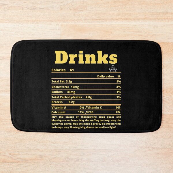 Item preview, Drinks Nutritional Facts Funny Thanksgiving Food Christmas designed and sold by MoMasry.