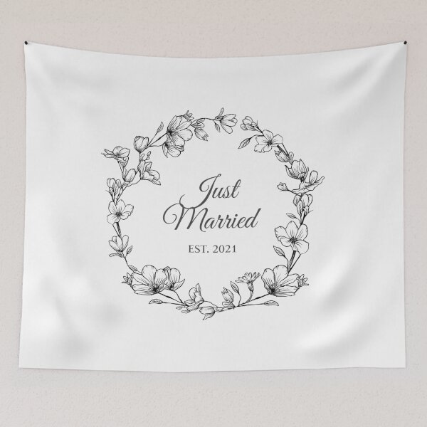 Item preview, Just Married EST. 2021 designed and sold by bunderwood97.