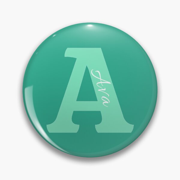 Item preview, Name Ava. Initial A Letter A. Monogram A. Aqua Blue. designed and sold by ABInspired.