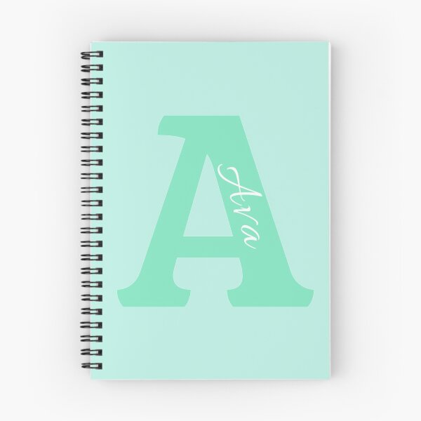 Item preview, Name Ava. Initial A Letter A. Monogram A. Aqua Blue. designed and sold by ABInspired.