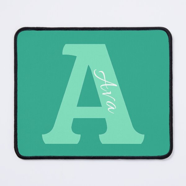 Artikelvorschau, Name Ava. Initiale A Buchstabe A. Monogramm A. Aqua Blue. entworfen und verkauft von ABInspired.