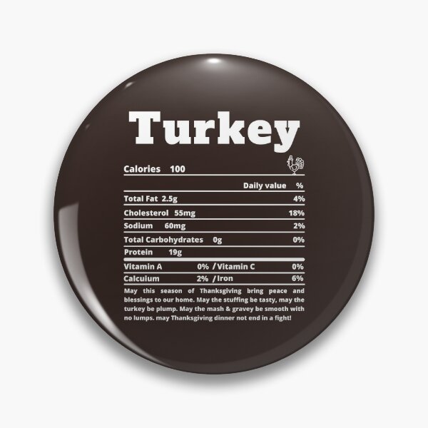 Item preview, Turkey Nutritional Facts Funny Thanksgiving Food designed and sold by MoMasry.