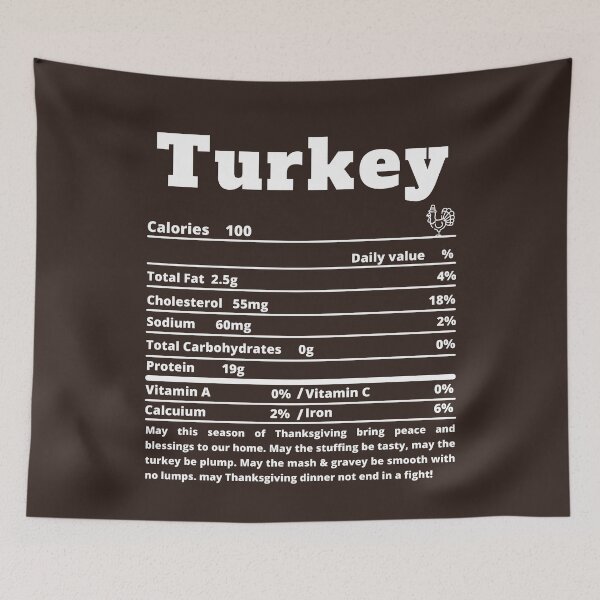 Item preview, Turkey Nutritional Facts Funny Thanksgiving Food designed and sold by MoMasry.