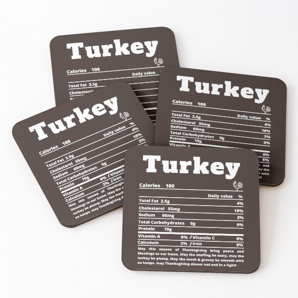 Item preview, Turkey Nutritional Facts Funny Thanksgiving Food designed and sold by MoMasry.