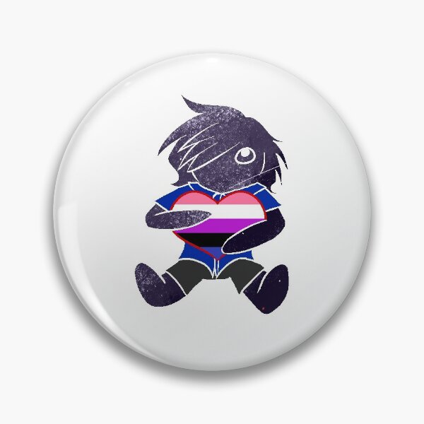 Item preview, Space Child - Genderfluid Heart Sticker designed and sold by Tyesteban.