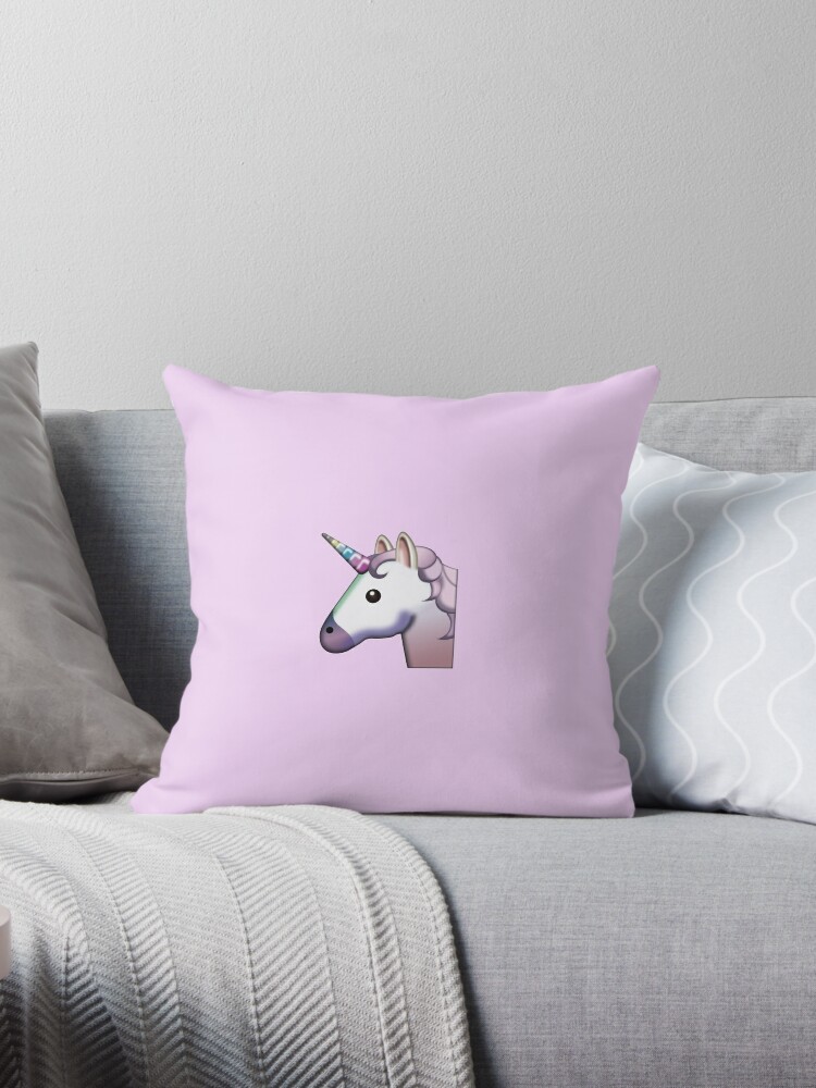 unicorn emoji pillow