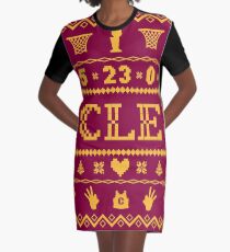 CLE Christmas Sweater Graphic T-Shirt Dress