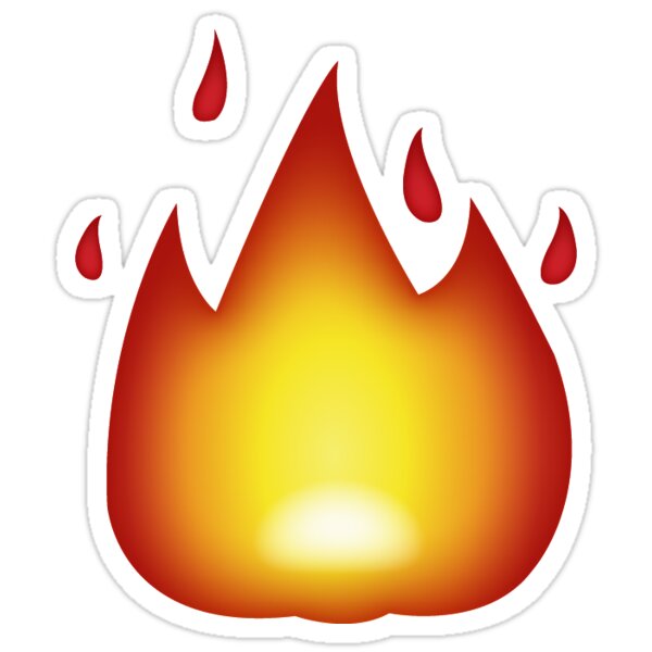 "Fire Emoji" Stickers by elnenedavid | Redbubble