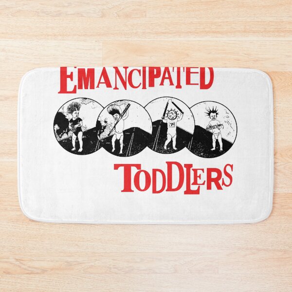 Item preview, Red Emancipated Toddlers Typeset Band Logo 2 Classic designed and sold by kevindevillehpo.