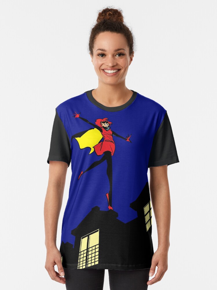 Thumbnail 2 of 5, Graphic T-Shirt, Bandette On The Roof (no logo) designed and sold by colleencoover.
