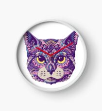 Cat Head (Color Version) Clock