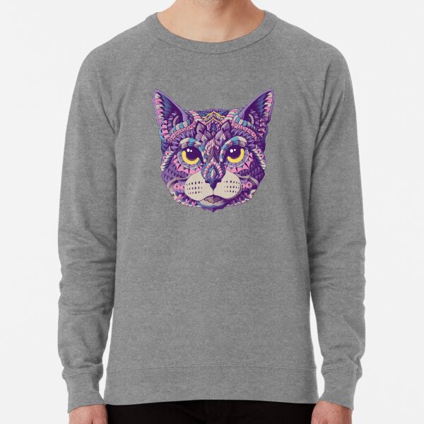 Cat Head (Color Version) Lightweight Sweatshirt