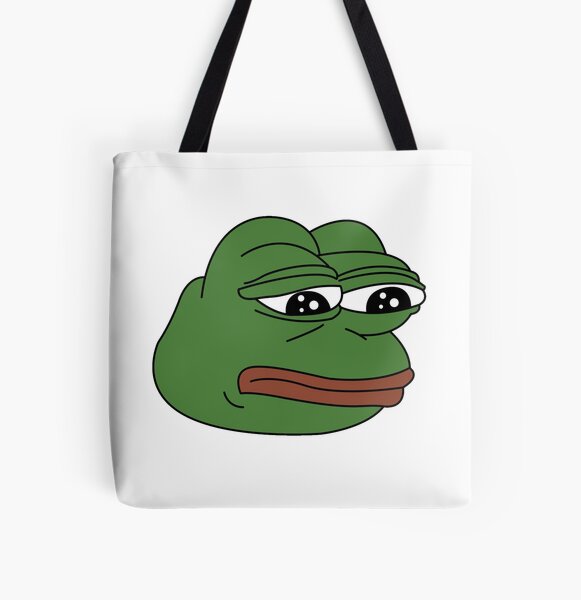 Funny Pepe The Frog Sad Frog Canvas Backpack Women Children Shoulder Bag Handbag 