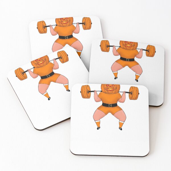 Item preview, Funny workout design for Halloween Jack-o'-lantern Squats designed and sold by SusanaDesigns.