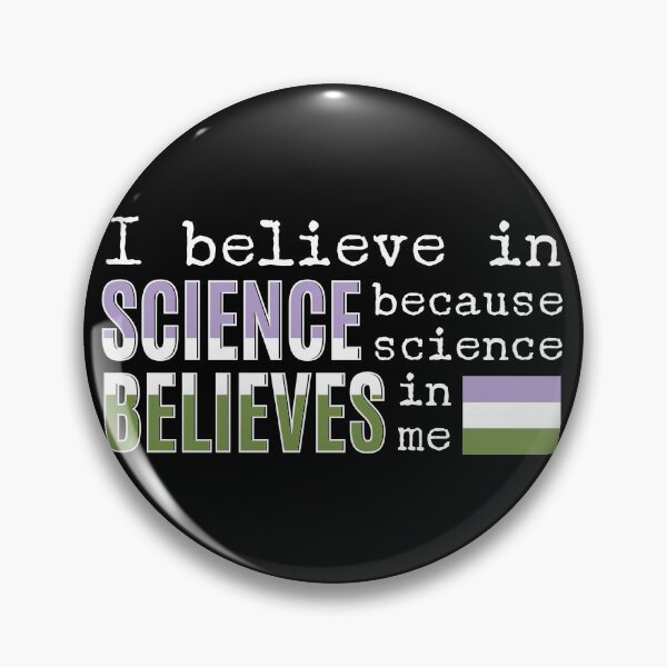 Aperçu de l'œuvre Pride Science (Genderqueer Flag) Version 2 in White créée et vendue par SingeDesigns.