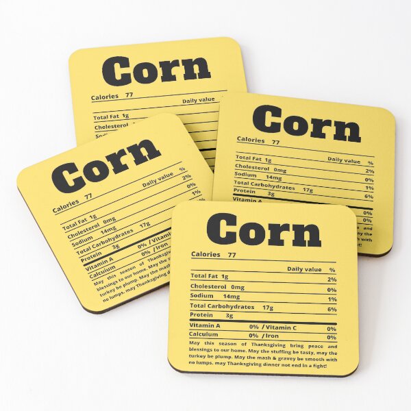 Item preview, Corn Nutritional Facts Funny Thanksgiving Food designed and sold by MoMasry.