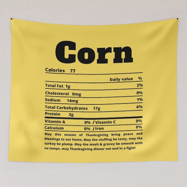 Item preview, Corn Nutritional Facts Funny Thanksgiving Food designed and sold by MoMasry.