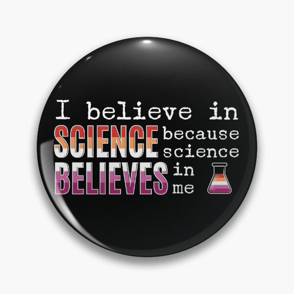 Aperçu de l'œuvre Pride Science (Lesbian Flag) Version 1 in White créée et vendue par SingeDesigns.