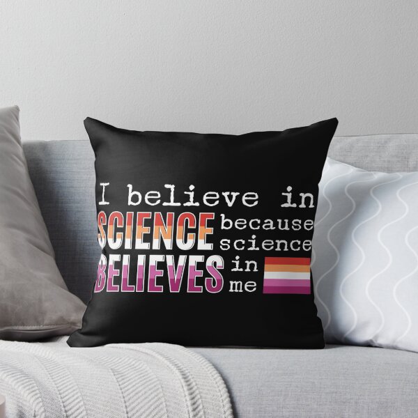 Aperçu de l'œuvre Pride Science (Lesbian Flag) Version 2 in White créée et vendue par SingeDesigns.