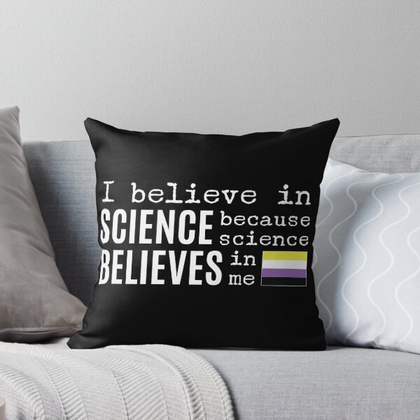 Aperçu de l'œuvre Pride Science (Non-Binary Flag) Version 4 in White créée et vendue par SingeDesigns.