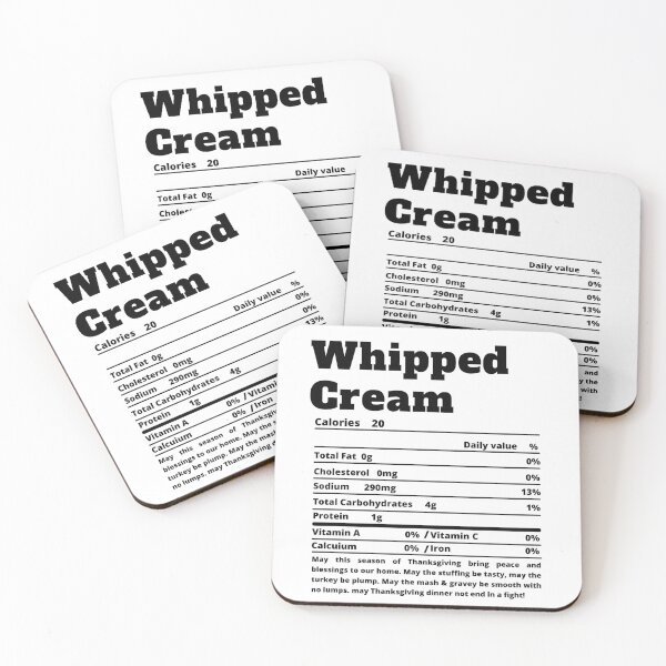 Item preview, Whipped Cream Nutritional Facts Funny Thanksgiving Food designed and sold by MoMasry.