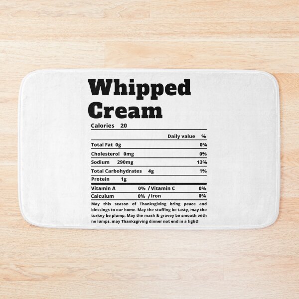 Item preview, Whipped Cream Nutritional Facts Funny Thanksgiving Food designed and sold by MoMasry.
