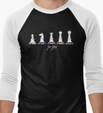Echecs humains T-shirt baseball manches ¾