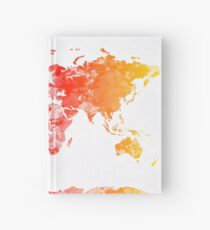 Cuaderno de tapa dura mapa del mundo